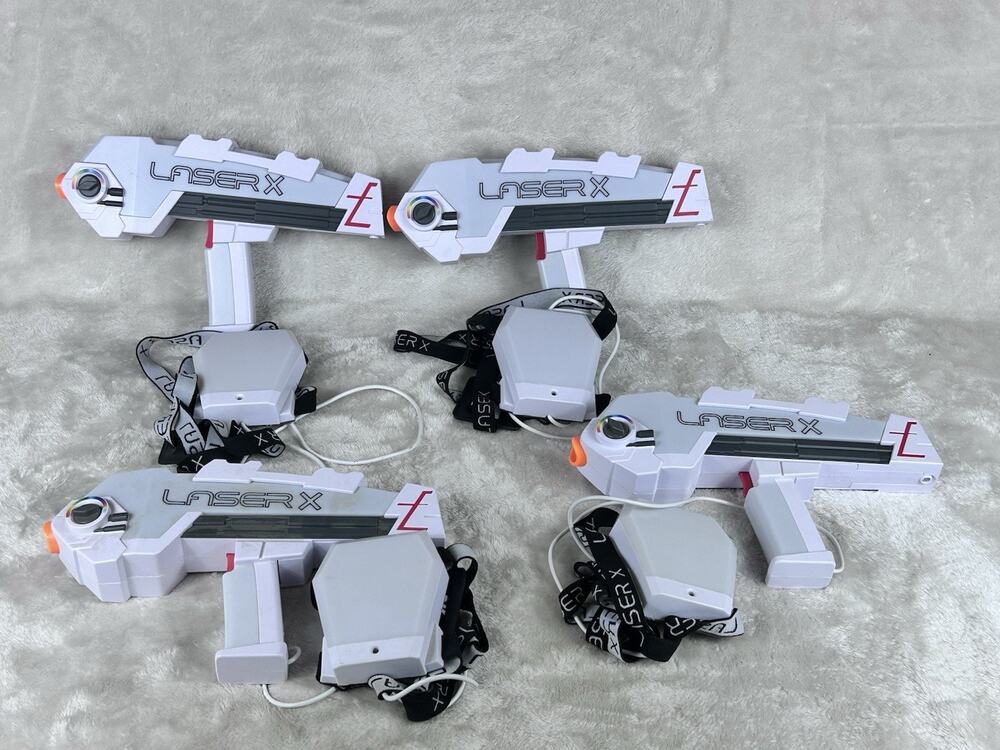 Laser X Evolution Blasters 2021 Lot of 4 Tested Multicolor Laser Tag Syncing